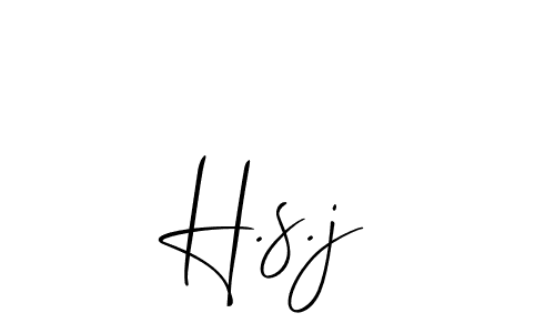 The best way (Allison_Script) to make a short signature is to pick only two or three words in your name. The name H.s.j include a total of six letters. For converting this name. H.s.j signature style 2 images and pictures png