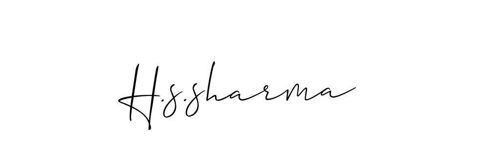 How to make H.s.sharma name signature. Use Allison_Script style for creating short signs online. This is the latest handwritten sign. H.s.sharma signature style 2 images and pictures png