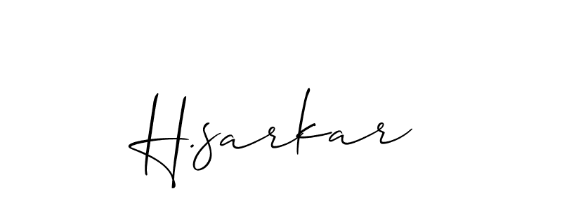 It looks lik you need a new signature style for name H.sarkar. Design unique handwritten (Allison_Script) signature with our free signature maker in just a few clicks. H.sarkar signature style 2 images and pictures png