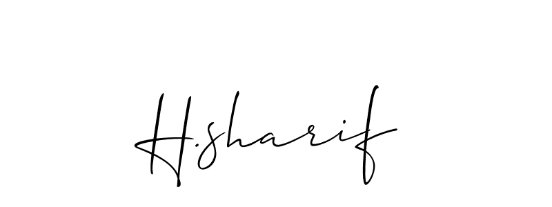 Best and Professional Signature Style for H.sharif. Allison_Script Best Signature Style Collection. H.sharif signature style 2 images and pictures png