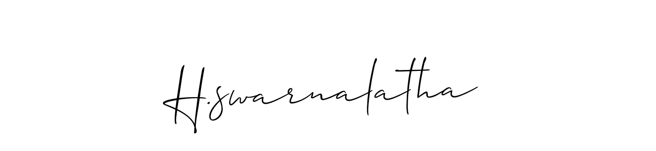 Make a short H.swarnalatha signature style. Manage your documents anywhere anytime using Allison_Script. Create and add eSignatures, submit forms, share and send files easily. H.swarnalatha signature style 2 images and pictures png