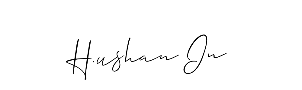 Also You can easily find your signature by using the search form. We will create H.ushan In name handwritten signature images for you free of cost using Allison_Script sign style. H.ushan In signature style 2 images and pictures png