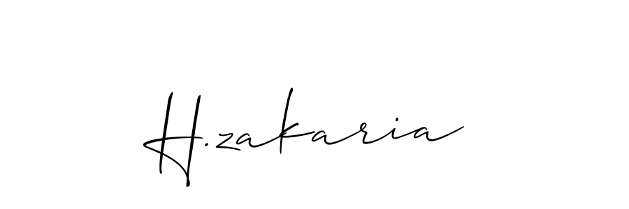 Allison_Script is a professional signature style that is perfect for those who want to add a touch of class to their signature. It is also a great choice for those who want to make their signature more unique. Get H.zakaria name to fancy signature for free. H.zakaria signature style 2 images and pictures png