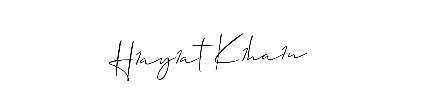 Also You can easily find your signature by using the search form. We will create H1ay1at K1ha1n name handwritten signature images for you free of cost using Allison_Script sign style. H1ay1at K1ha1n signature style 2 images and pictures png