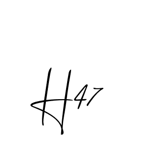 Create a beautiful signature design for name H47. With this signature (Allison_Script) fonts, you can make a handwritten signature for free. H47 signature style 2 images and pictures png