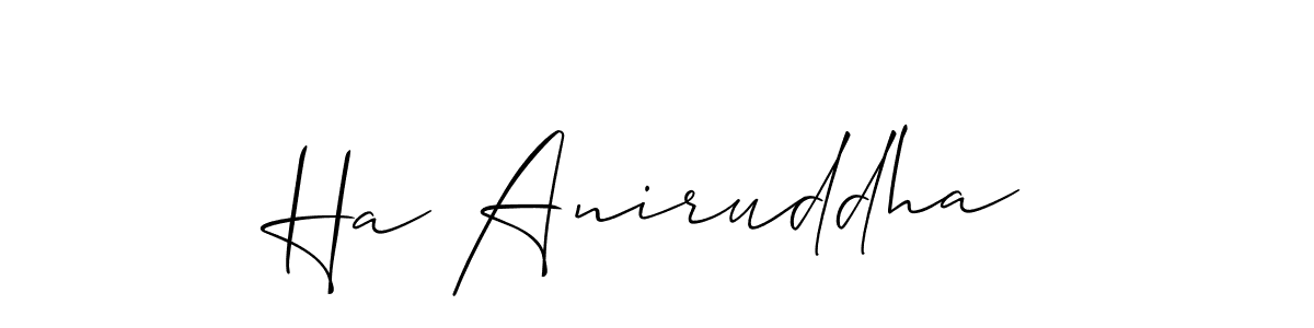 Also You can easily find your signature by using the search form. We will create Ha Aniruddha name handwritten signature images for you free of cost using Allison_Script sign style. Ha Aniruddha signature style 2 images and pictures png