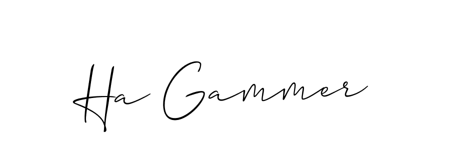 Ha Gammer stylish signature style. Best Handwritten Sign (Allison_Script) for my name. Handwritten Signature Collection Ideas for my name Ha Gammer. Ha Gammer signature style 2 images and pictures png