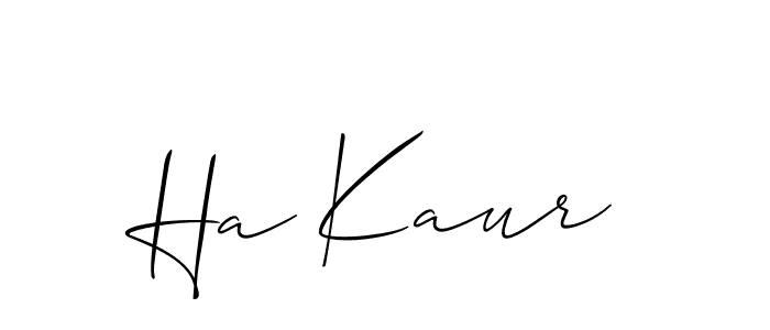It looks lik you need a new signature style for name Ha Kaur. Design unique handwritten (Allison_Script) signature with our free signature maker in just a few clicks. Ha Kaur signature style 2 images and pictures png