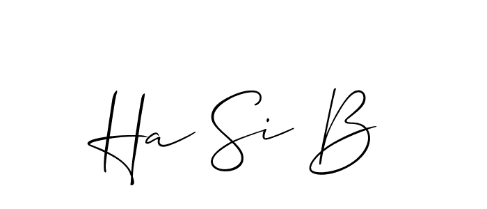 You can use this online signature creator to create a handwritten signature for the name Ha Si B. This is the best online autograph maker. Ha Si B signature style 2 images and pictures png