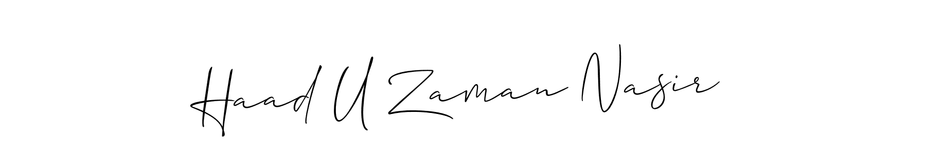 Check out images of Autograph of Haad U Zaman Nasir name. Actor Haad U Zaman Nasir Signature Style. Allison_Script is a professional sign style online. Haad U Zaman Nasir signature style 2 images and pictures png