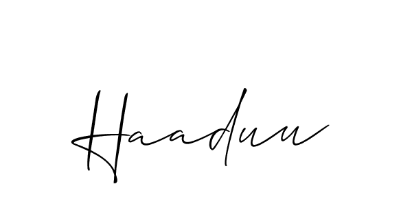 Make a short Haaduu signature style. Manage your documents anywhere anytime using Allison_Script. Create and add eSignatures, submit forms, share and send files easily. Haaduu signature style 2 images and pictures png