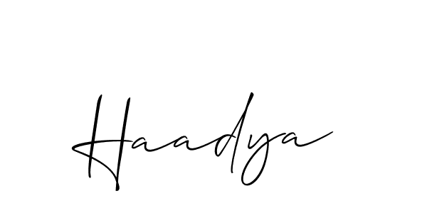 Best and Professional Signature Style for Haadya. Allison_Script Best Signature Style Collection. Haadya signature style 2 images and pictures png