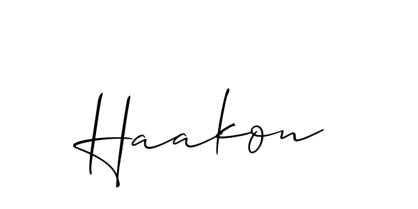 How to make Haakon signature? Allison_Script is a professional autograph style. Create handwritten signature for Haakon name. Haakon signature style 2 images and pictures png