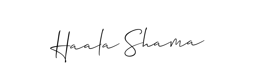 How to make Haala Shama signature? Allison_Script is a professional autograph style. Create handwritten signature for Haala Shama name. Haala Shama signature style 2 images and pictures png