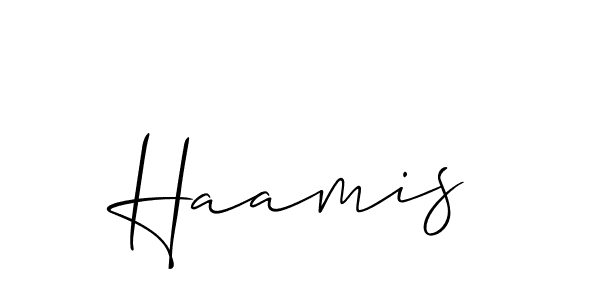 Also we have Haamis name is the best signature style. Create professional handwritten signature collection using Allison_Script autograph style. Haamis signature style 2 images and pictures png