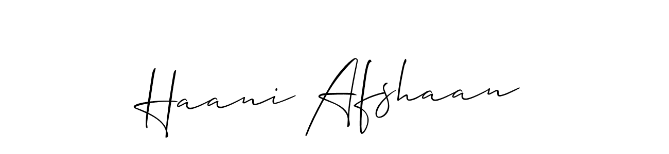 Make a beautiful signature design for name Haani Afshaan. Use this online signature maker to create a handwritten signature for free. Haani Afshaan signature style 2 images and pictures png