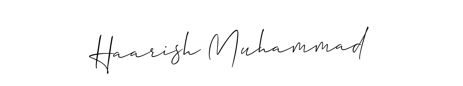 You should practise on your own different ways (Allison_Script) to write your name (Haarish Muhammad) in signature. don't let someone else do it for you. Haarish Muhammad signature style 2 images and pictures png