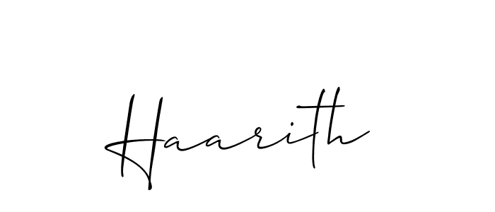 if you are searching for the best signature style for your name Haarith. so please give up your signature search. here we have designed multiple signature styles  using Allison_Script. Haarith signature style 2 images and pictures png