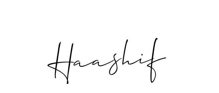 Create a beautiful signature design for name Haashif. With this signature (Allison_Script) fonts, you can make a handwritten signature for free. Haashif signature style 2 images and pictures png