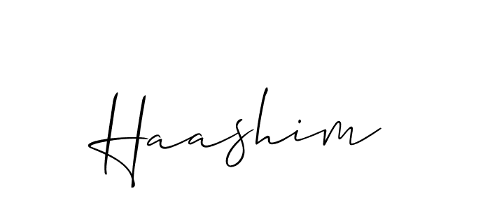 Create a beautiful signature design for name Haashim. With this signature (Allison_Script) fonts, you can make a handwritten signature for free. Haashim signature style 2 images and pictures png