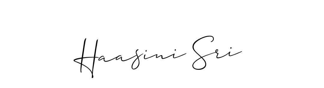 It looks lik you need a new signature style for name Haasini Sri. Design unique handwritten (Allison_Script) signature with our free signature maker in just a few clicks. Haasini Sri signature style 2 images and pictures png