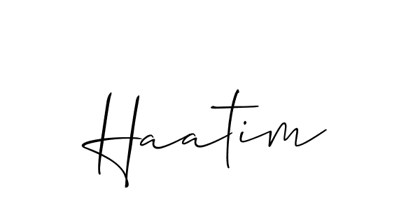 Make a beautiful signature design for name Haatim. With this signature (Allison_Script) style, you can create a handwritten signature for free. Haatim signature style 2 images and pictures png