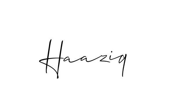 How to make Haaziq name signature. Use Allison_Script style for creating short signs online. This is the latest handwritten sign. Haaziq signature style 2 images and pictures png