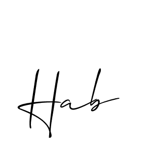 Make a beautiful signature design for name Hab. Use this online signature maker to create a handwritten signature for free. Hab signature style 2 images and pictures png