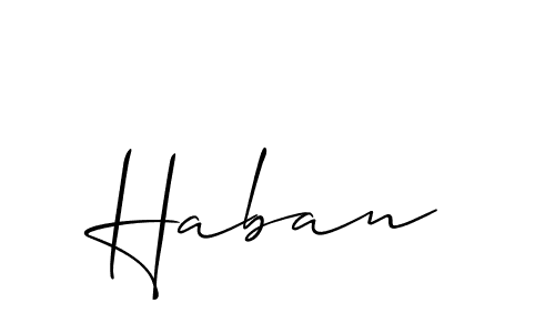 if you are searching for the best signature style for your name Haban. so please give up your signature search. here we have designed multiple signature styles  using Allison_Script. Haban signature style 2 images and pictures png