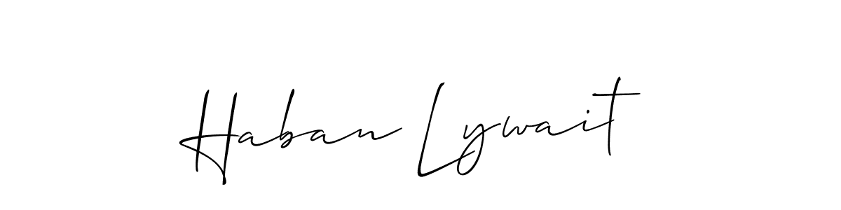 How to Draw Haban Lywait signature style? Allison_Script is a latest design signature styles for name Haban Lywait. Haban Lywait signature style 2 images and pictures png