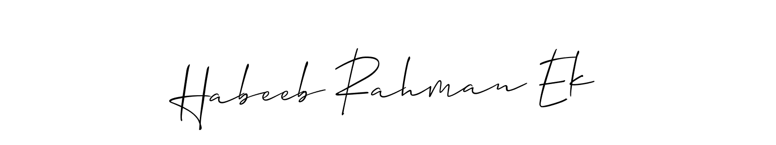 Here are the top 10 professional signature styles for the name Habeeb Rahman Ek. These are the best autograph styles you can use for your name. Habeeb Rahman Ek signature style 2 images and pictures png