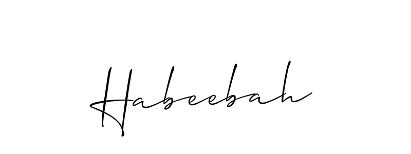 You can use this online signature creator to create a handwritten signature for the name Habeebah. This is the best online autograph maker. Habeebah signature style 2 images and pictures png