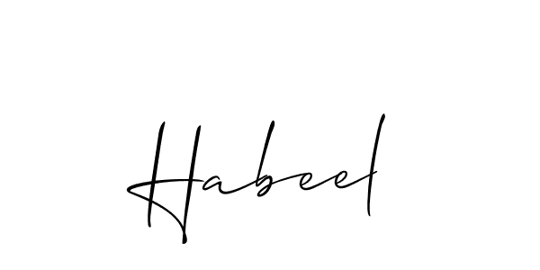 Best and Professional Signature Style for Habeel. Allison_Script Best Signature Style Collection. Habeel signature style 2 images and pictures png