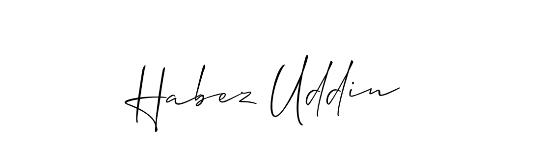 Also we have Habez Uddin name is the best signature style. Create professional handwritten signature collection using Allison_Script autograph style. Habez Uddin signature style 2 images and pictures png