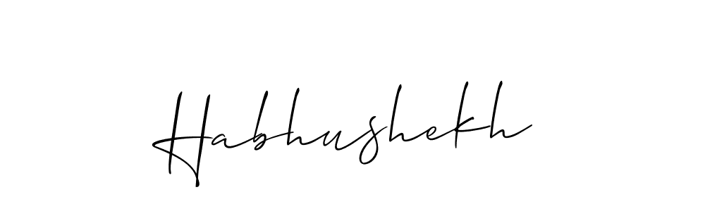 Use a signature maker to create a handwritten signature online. With this signature software, you can design (Allison_Script) your own signature for name Habhushekh. Habhushekh signature style 2 images and pictures png