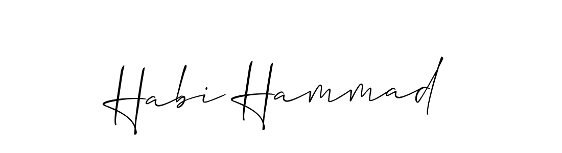 Design your own signature with our free online signature maker. With this signature software, you can create a handwritten (Allison_Script) signature for name Habi Hammad. Habi Hammad signature style 2 images and pictures png