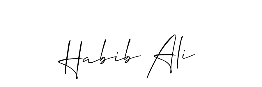 Similarly Allison_Script is the best handwritten signature design. Signature creator online .You can use it as an online autograph creator for name Habib Ali. Habib Ali signature style 2 images and pictures png