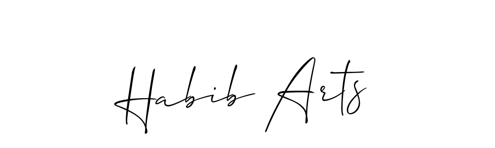 Create a beautiful signature design for name Habib Arts. With this signature (Allison_Script) fonts, you can make a handwritten signature for free. Habib Arts signature style 2 images and pictures png