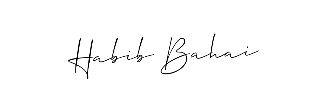 How to make Habib Bahai name signature. Use Allison_Script style for creating short signs online. This is the latest handwritten sign. Habib Bahai signature style 2 images and pictures png
