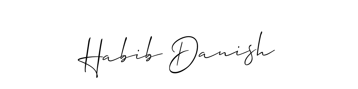 Make a short Habib Danish signature style. Manage your documents anywhere anytime using Allison_Script. Create and add eSignatures, submit forms, share and send files easily. Habib Danish signature style 2 images and pictures png