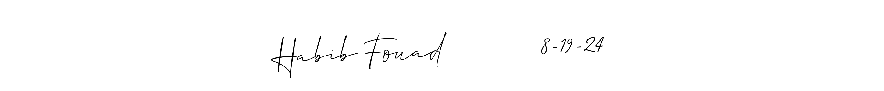 Create a beautiful signature design for name Habib Fouad           8-19-24. With this signature (Allison_Script) fonts, you can make a handwritten signature for free. Habib Fouad           8-19-24 signature style 2 images and pictures png