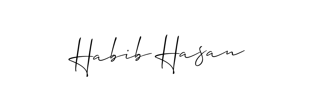 Make a beautiful signature design for name Habib Hasan. With this signature (Allison_Script) style, you can create a handwritten signature for free. Habib Hasan signature style 2 images and pictures png