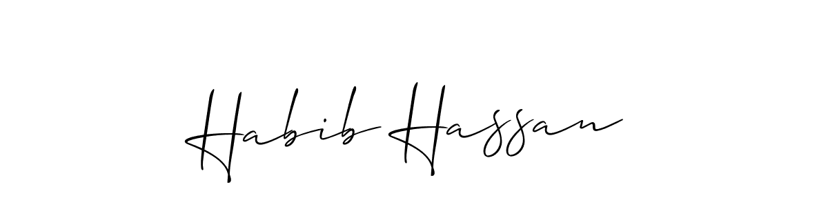 Also You can easily find your signature by using the search form. We will create Habib Hassan name handwritten signature images for you free of cost using Allison_Script sign style. Habib Hassan signature style 2 images and pictures png