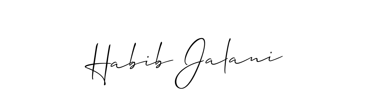 This is the best signature style for the Habib Jalani name. Also you like these signature font (Allison_Script). Mix name signature. Habib Jalani signature style 2 images and pictures png