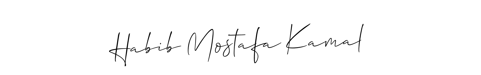This is the best signature style for the Habib Mostafa Kamal name. Also you like these signature font (Allison_Script). Mix name signature. Habib Mostafa Kamal signature style 2 images and pictures png