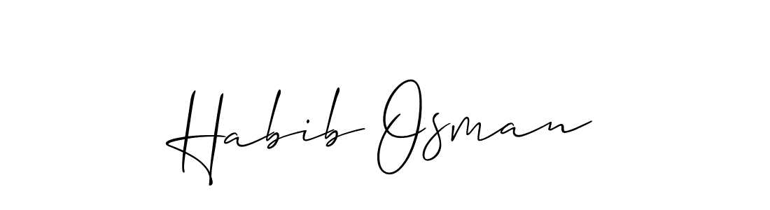 Make a beautiful signature design for name Habib Osman. With this signature (Allison_Script) style, you can create a handwritten signature for free. Habib Osman signature style 2 images and pictures png