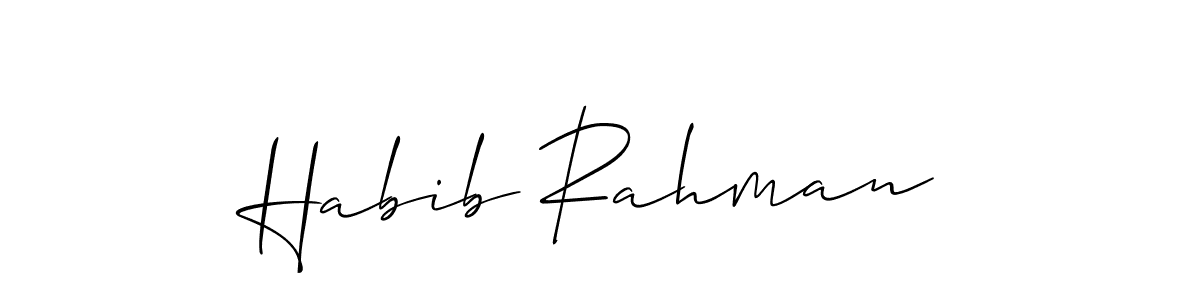 Create a beautiful signature design for name Habib Rahman. With this signature (Allison_Script) fonts, you can make a handwritten signature for free. Habib Rahman signature style 2 images and pictures png