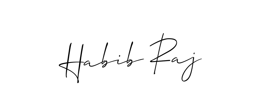 Design your own signature with our free online signature maker. With this signature software, you can create a handwritten (Allison_Script) signature for name Habib Raj. Habib Raj signature style 2 images and pictures png