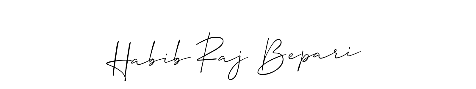 Use a signature maker to create a handwritten signature online. With this signature software, you can design (Allison_Script) your own signature for name Habib Raj Bepari. Habib Raj Bepari signature style 2 images and pictures png