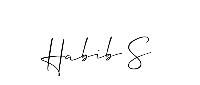 Allison_Script is a professional signature style that is perfect for those who want to add a touch of class to their signature. It is also a great choice for those who want to make their signature more unique. Get Habib S name to fancy signature for free. Habib S signature style 2 images and pictures png